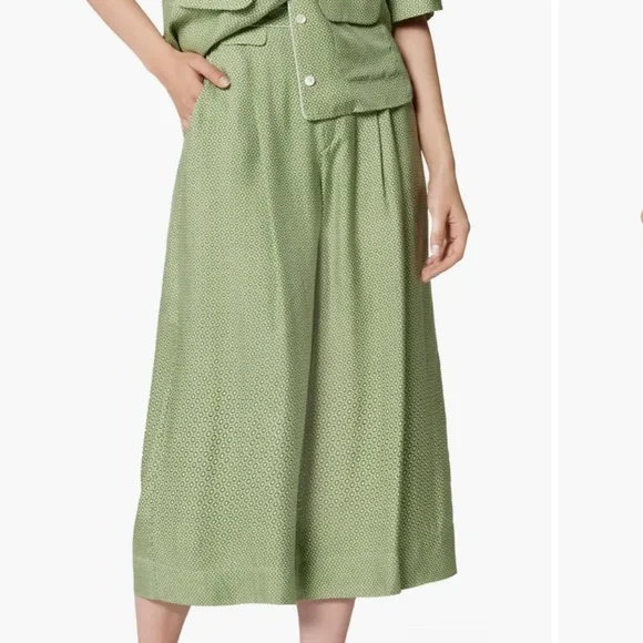NWT $350 Equipment Allete Crop Wide Leg Pants Size 6